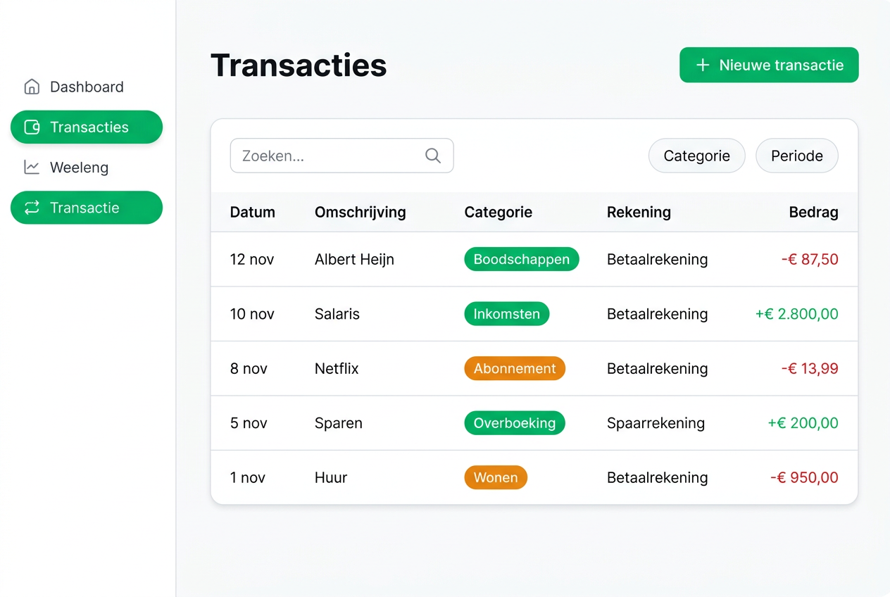 Snel boeken, automatisch ordenen